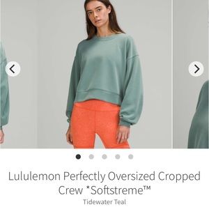 Lululemon perfectly oversized cropped sweatshirt